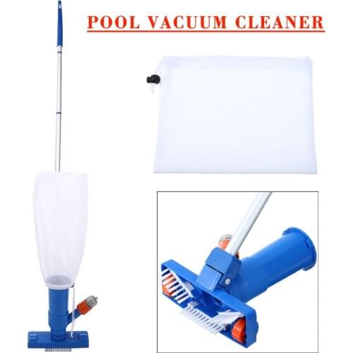 Vacuum Cleaner Collecting Bag & Rod Adjustable Extendable Pole 3 Brushes Swimming Pool Bottom Cleaning Tools Set