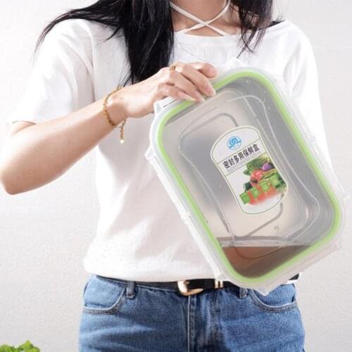 Stainless Steel Food Bento Storage Container Crisper Student Lunch Box