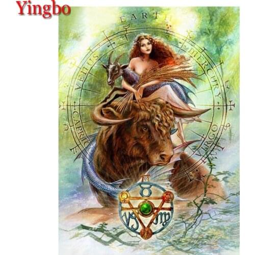 New arrival Diamond painting embroidery 12 Zodiac Constellation 5d cross stitch kits beads handwork mosaic art Taurus girl