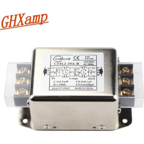 Ghxamp EMI Filter Power Supply Board 10A 20A 30A Enhanced EMI Terminal Block Filter For Audio Amplifier Anti-interference 1PC