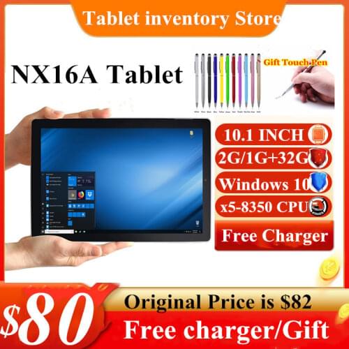 2GB RAM+32GB ROM 10.1 '' Windows 10 NX16A X5- Z8350 CPU Dual Camera WIFI Bluetooth-Compatible 5000mAh Quad Core 1280 x 800 IPS