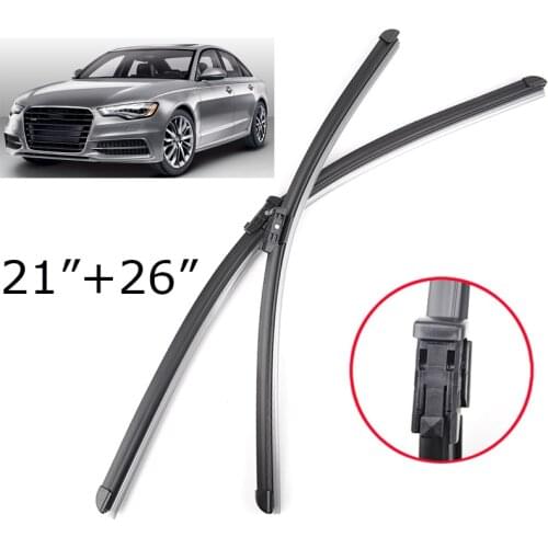 Misima 26"+21"Windshield Windscreen Wiper Blades For Audi A6 C7 Front Window Wiper 2012 2013 2014 2015 2016 2017 Bracketless