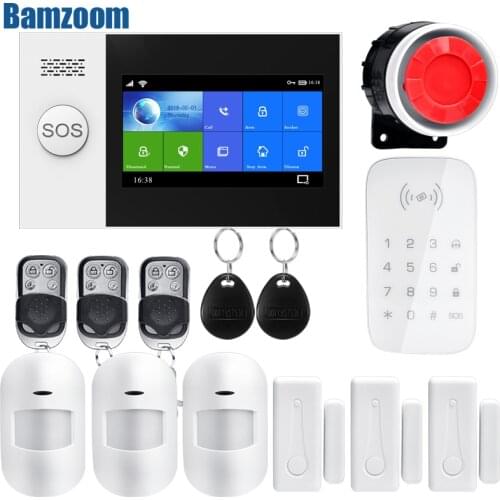 Wifi GSM Alarm System Wireless & Wired Detectors Alarm Smart Home APP Control English/Russian/Spanish/France/Italian