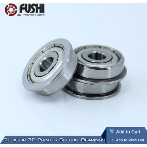 Desktop 3D Printer Special Flange Bushing Ball Bearing F624ZZ (10PCS) 4X13X5mm F624 For Kossel/ Prusa i3 Parts Free Shipping