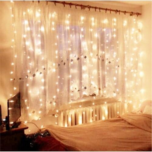 New LED Curtain Icicle String Light 3*2.5m 240Led Garland LED Fairy Light for Wedding Party Garden Stage Home Window Decoratioon