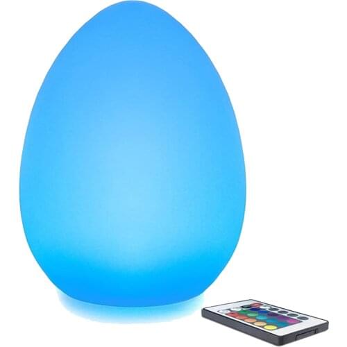 Coreless Remote RGB Control Bar Restaurant Table Egg Shaped LED Night Lights Rechargeable Indoor Outdoor KTV Dining Table Lamp