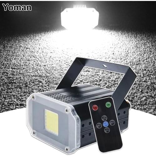 LED 20W Strobe Light White Color DJ Disco Stage Flash Lamp Mini Par Light Music Remote Control Christmas Stroboscope Bar Light