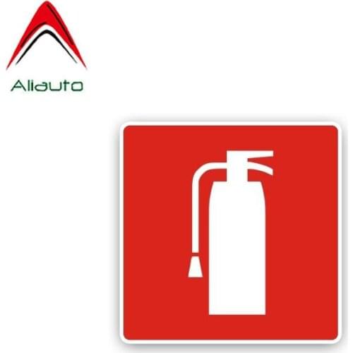 Aliauto Car Sticker Personality Fire Extinguisher Cover Scratch PVC Decal Suncreen Waterproof Vinyl,15cm*15cm