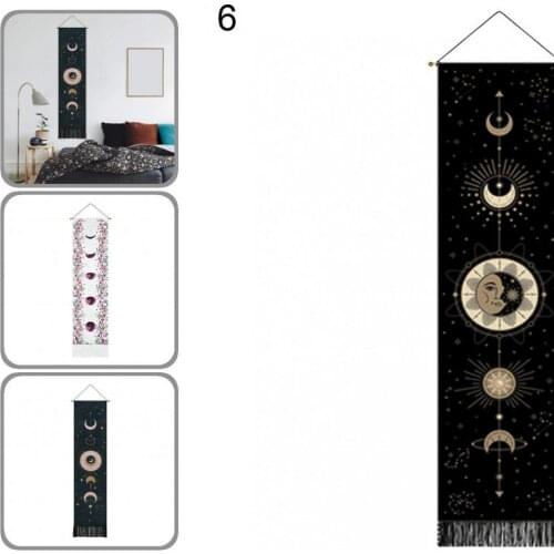 Wide Application Modern Moon Phase Wall Art Decoration Polyester Cotton Tapestry Easy to Install for Bedroom