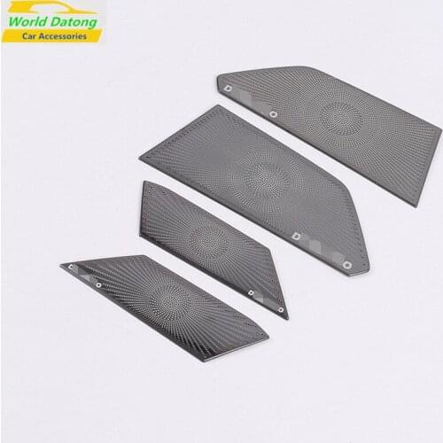 Stainless steel interior Car speaker door loudspeaker trim sticker cover for Volkswagen VW 2019 Touareg Accessories