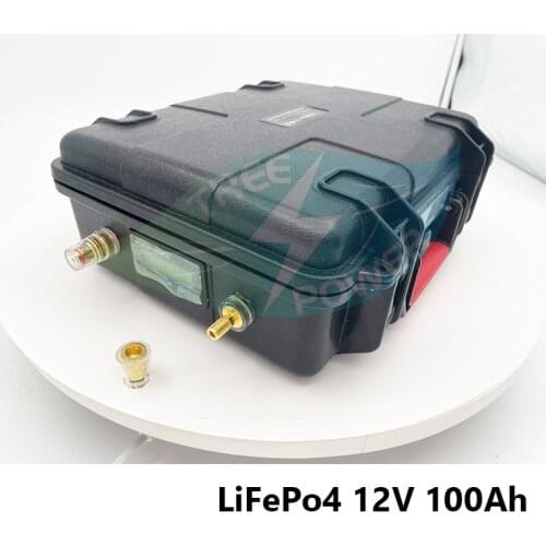 Waterproof 12V 100AH Lifepo4 lithium battery bluetooth BMS APP 12.8V USB for inverter Power Supply Tricycle +10A Charger