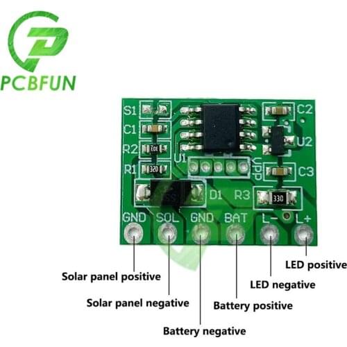 Time-controlled 12-hour Solar Control Road Stud Light Control Board Single-Sided Road Stud Light Flashing Circuit Board 5V 500mA