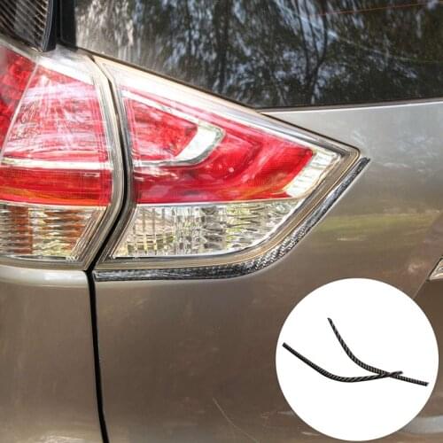 Carbon Fiber ABS Rear Taillight Eyebrow Eyelid Trim Cover Sticker Refitting for Nissan X-Trail 2014-2018 Car Styling