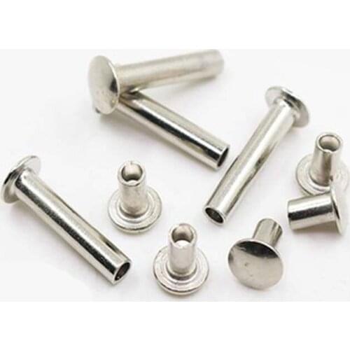 M3 Truss Rivet half hollow Oval head Rivets GB873 Nickel plated Iron 16-40mm Length