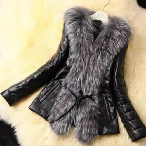 2019 new autumn winter coat imitation fox fur fashion coat short section women jacket high quality PU imitation fur women coat