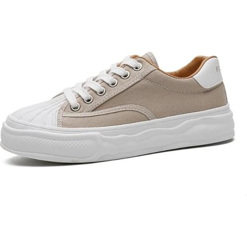 Womens Sneaker Anti-Slip Fashion 2021 Flat Heels Female Canvas 35-40 Girls Boots Outdoor Casual Stylish 35-40 Cute New Black