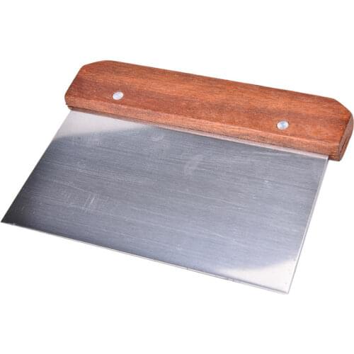 1Pcs Wood Handle Stainless Steel Pastry Chopper Baking Pasta Spatula Pastry Dough Scraper Tools High Quality