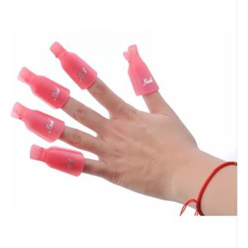 2019 new 10pcs Cap Clip UV Gel Polish Remover Nail Wrap Tool Plastic Nail Art Soak Off 2019 Gamiss Cleaner Nails Wipes Cleanser