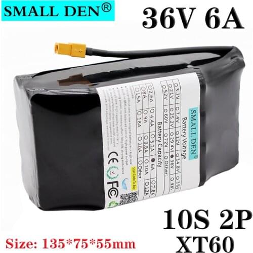 100% Original 36V 6Ah rechargeable li-ion battery pack 10S2P 6000mah for Electric Self-balancing hoverboard unicycle twist car