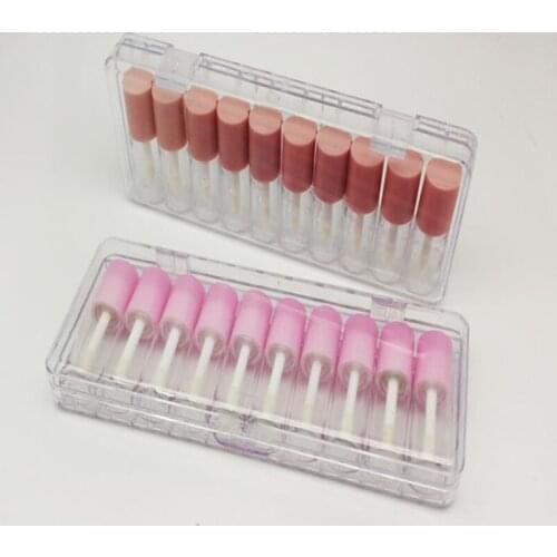 1000pcs/lot 10pcs in box 4ml Empty Lip Gloss Tube Lip Balm Container Mini Refillable Bottle nail polish bottles Vial Sample tube