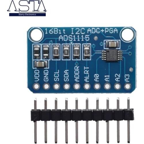16 Bit I2C ADS1115 Module ADC 4 channel with Pro Gain Amplifier RPi
