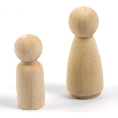 20pc Grandma Peg Dolls (2.2")-Solid Hardwood Natural Unfinished DIY Turnings-Ready for Paint or Stain-Wooden People
