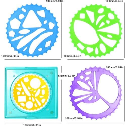 22 Pcs/set Variety Flower Ruler Set Stress Relief Toy Stationery For Painting Practice Template Ruler Set