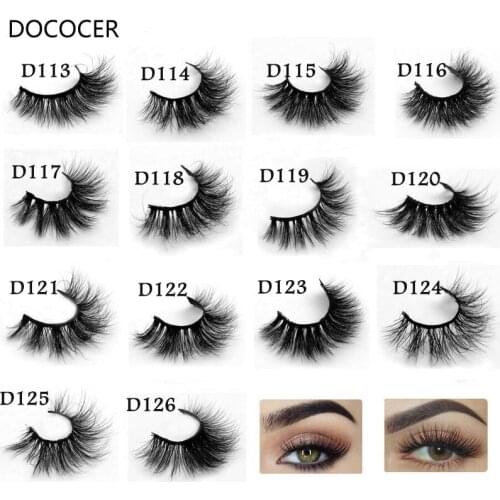 3D Mink Lashes Eyelash Extension 100% Handmade Thick Volume Long False Lash Makeup Giltter Packing 1 Pair D113-D125