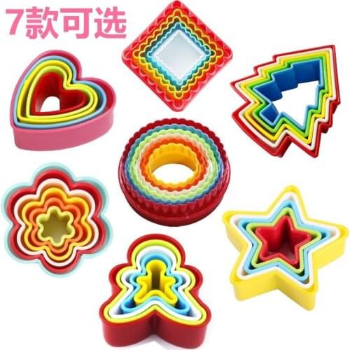 5-6 sets Plastic cookie cutter Mousse circle Cut vegetables Cookies cake Chocolate mold fondant mold