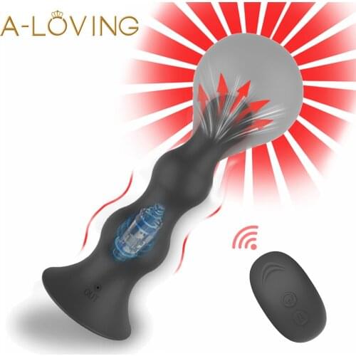 10 Modes Vibrator Inflatable Male Prostate Massager Anal Plug Expansion Big Butt Plug Remote Control Anal Sex Toys For Men