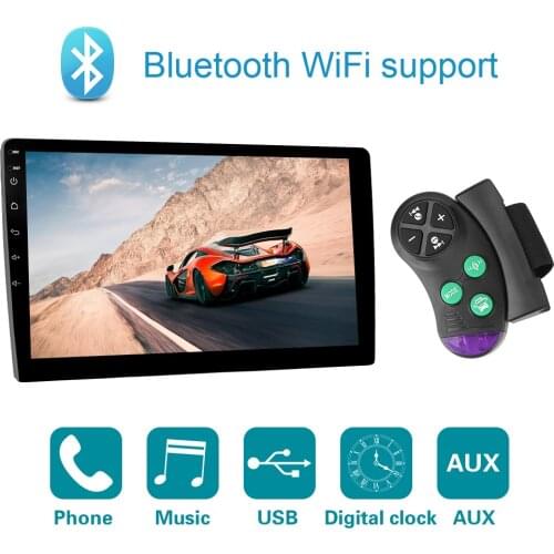 10.1" Touch Screen Car Audio Stereo Radio Car Electronics 1 Din Car Player Remote Control GPS Navigation WIFI Bluetooth Player