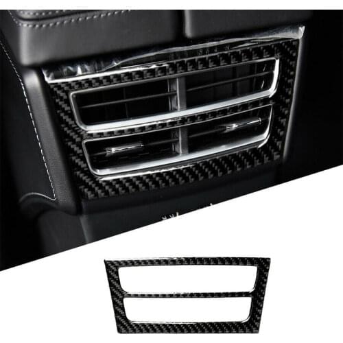 Mutips For Tesla Model X 2014-2019 Car Carbon Fiber Stickers Rear Air Vent Outlet Panel Cover Trim Accessories Decoration Auto