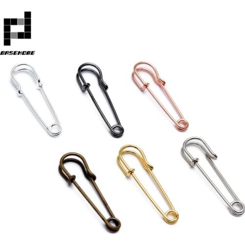 BASEHOME 20pcs/lot Multicolor 45mm Length Safety Pins Brooch Pins for Making Women Men Wedding Bouquet Brooch DIY Findings
