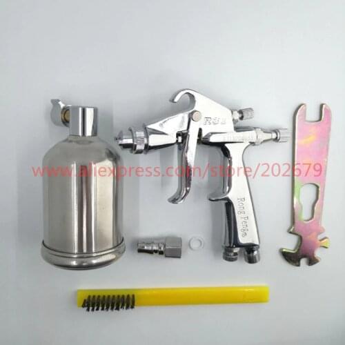 Free Shipping Spray Gun R31 Small Repair Air Spray Gun 0.6mm Nozzle Stainless Steel Pot 200ml Mini Spray Gun