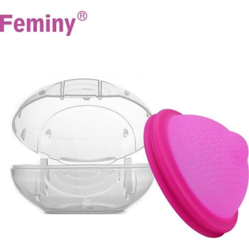 FEMINY Medica Reusable Menstrual Disc Flat-fit Design Women Menstrual Silicone Cup Leak-proof Reusable Women Feminine Hygiene