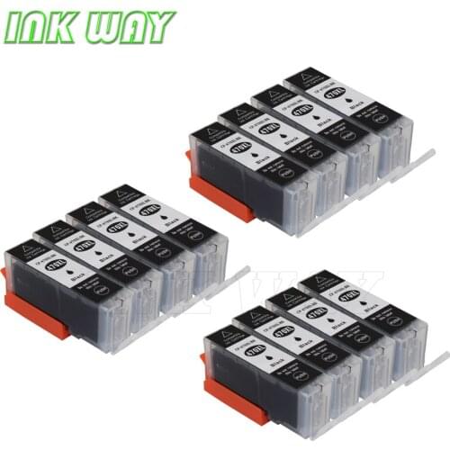 INK WAY 12 PACK Black ink for PGI-470 PGBK for canon PIXMA MG7740 TS8040 TS9040
