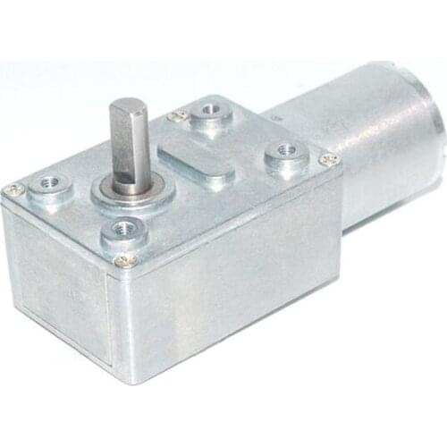 DC 6V 12V 24V Worm Gear Motor 370 Gear Reduction Motor High Torque Worm Reversible Turbo Geared Motor 2-160RPM Electric Gearbox