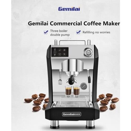 Gemilai CRM3122 semi-automatic coffee machine commercial 15Bar double boiler Italian professional home