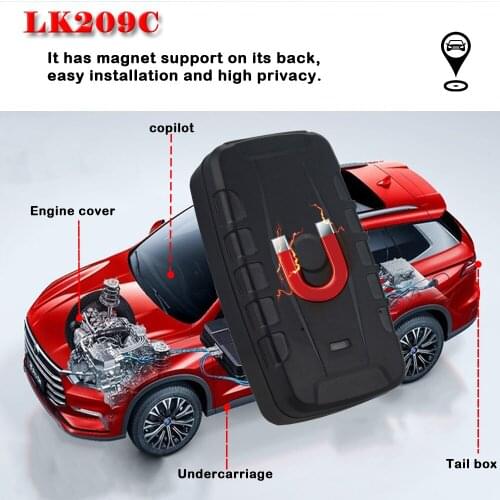 GPS+GSM tracking LK209C GPS Tracker Car GPS Locator 240 Days Standby 20000mAh Magnet Waterproof Low battery and Movement alert