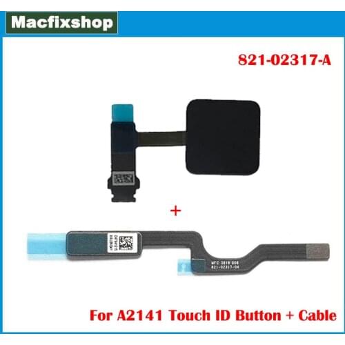 Laptop 821-02317-04 A2141 Touch ID Power Button + Cable 2019 For Macbook Pro Retina A2141 Power ON/OFF Button Cable 821-02317-A