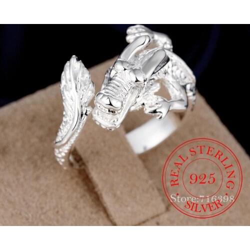 Cool Dragon Charmings Styles 925 Sterling Silver Rings for Women Anniversary Party Fine Jewelry 2021 New Rings Anel De Prata