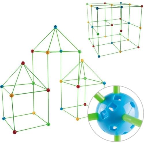 Fort Building Kit Fort Construction Set Castles Tunnels Tents Kit Diy 3D Play House Building Toys For Boys Girls Christmas Gift