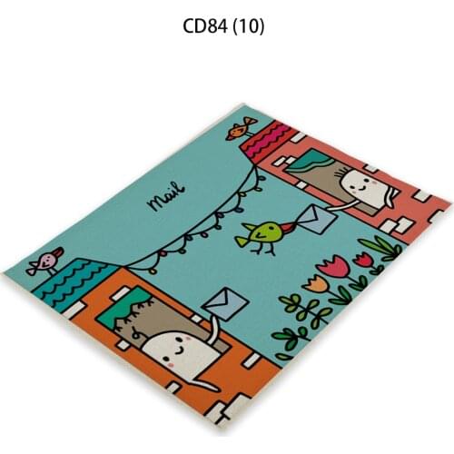 Cute Cartoon Coasters Individual Placemats Podkladki Na Stol Table Mats Serviette De Table Tissu Happy Kitchen Space Placemat
