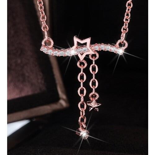 Fashion Luxury Elegant Temperament Tassel Lady Pendant Necklace Sweet Lady Clavicle Chain Necklace Necklace Accessories Jewelry