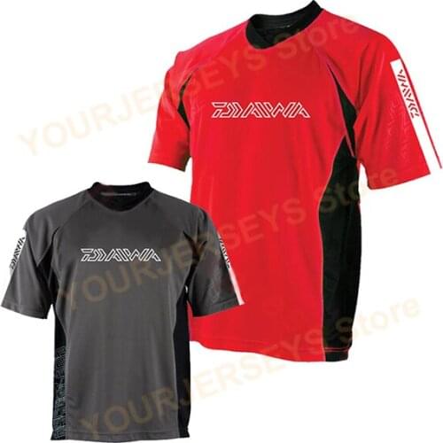 2022 New Style Daiwa Performance Fishing Shirt Men UPF 50 UV Sun Protection Quick Dry Mesh Cooling Short Sleeve Fishing Clothes
