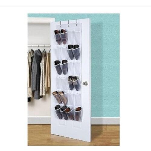 Newest Useful 24 Pockets Over The Door Behind Shoe Organizer Rack Hanging Organizers Space Saver Rack Hanging Storage Hanger