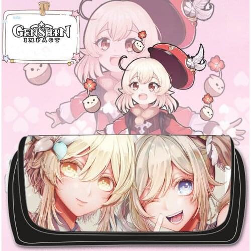 Genshin Impact Pencil Cases Anime Kawaii Pencils Bags Stationery Box Student School Supplies Office Pen Cases Morax Tartaglia