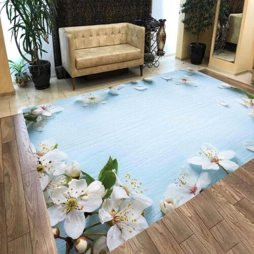 Flower Pattern Anti-Slip Floor Carpet, Teenagers Carpet Modern Rug,3d digital Printing Carpet,Turkish Carpet,Soft Rug