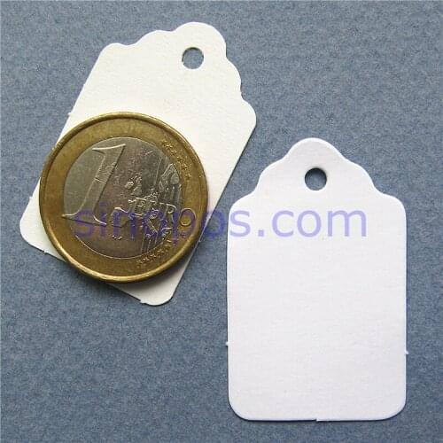 Blank Scalloped Merchandise Tags 24x38 In Paper, cardboard packaging label garment price tags, gift hangtag ticket card tally