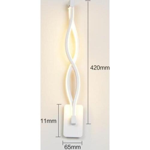 Nordic modern wall lamp living room aisle staircase creative bedroom wall lamp AC220V white wall light black wall sconce